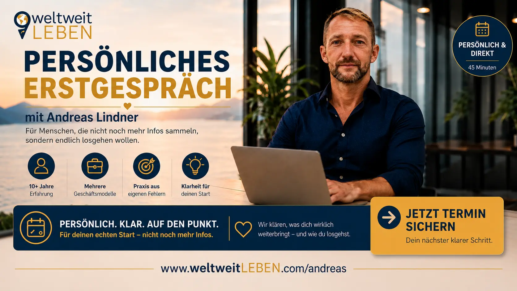 einzelgespraech-andreas-lindner-weltweitleben Ikigai Blume mit Frau am Strand